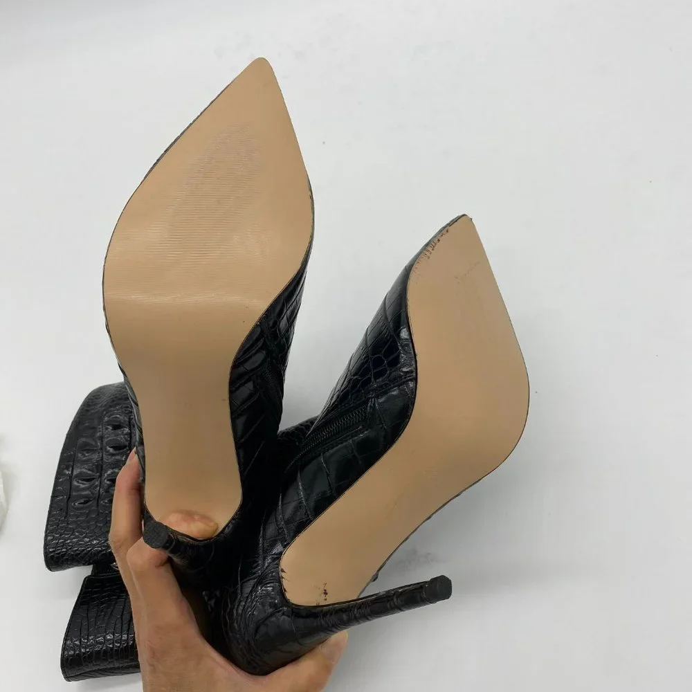 FSJ Fashion High Heel Ankle Boots Closed Pointed - Picture 7 of 9